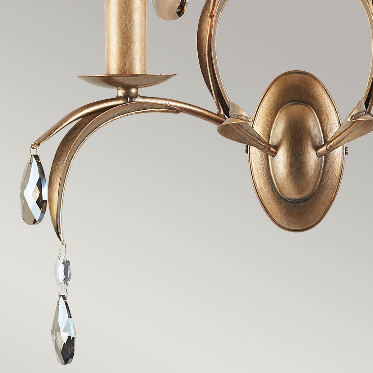 Lily Metallic Bronze Patina Two Arm Wall Light