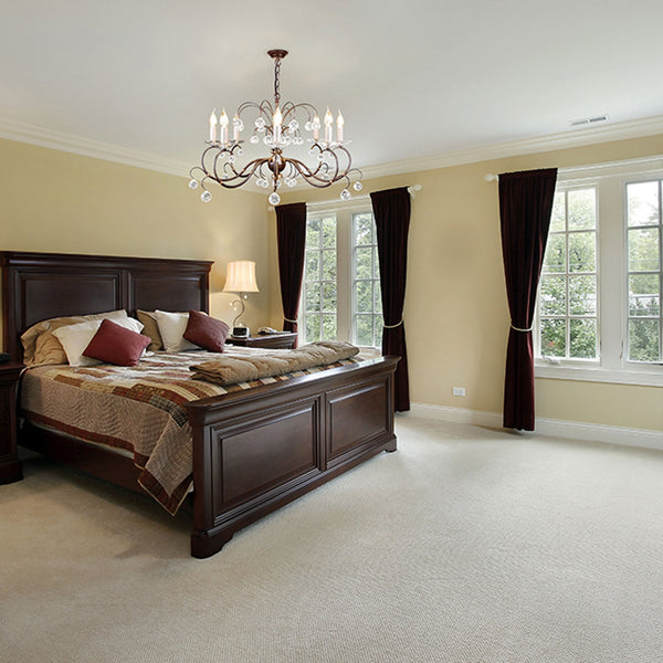 Lily Metallic Bronze Patina Eight Arm Chandelier