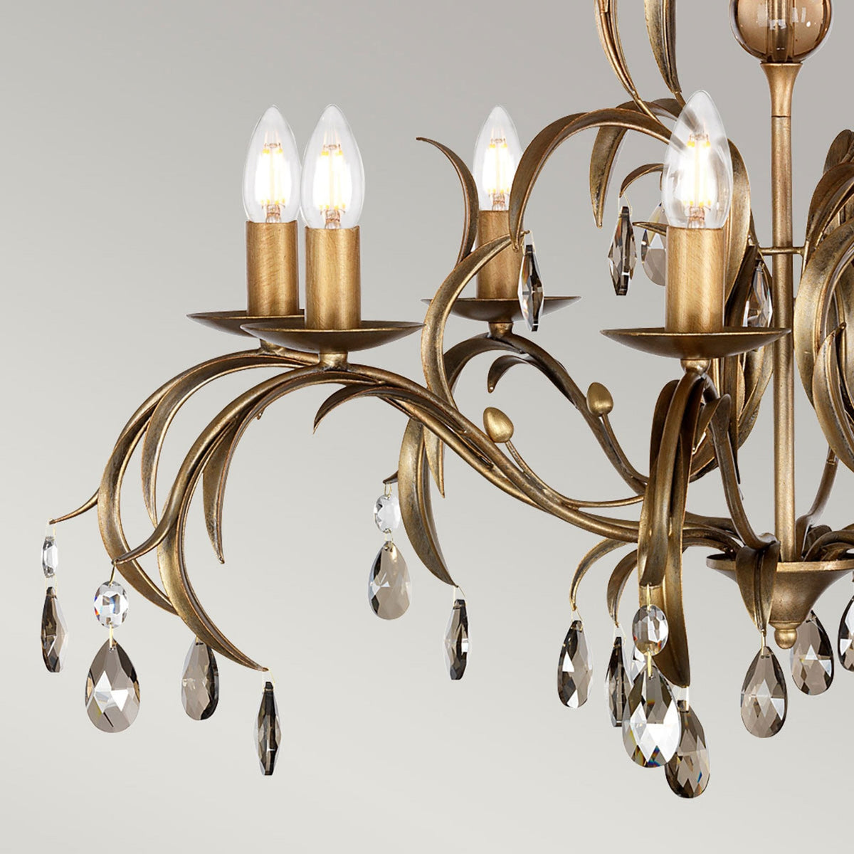 Lily Metallic Bronze Patina Eight Arm Chandelier