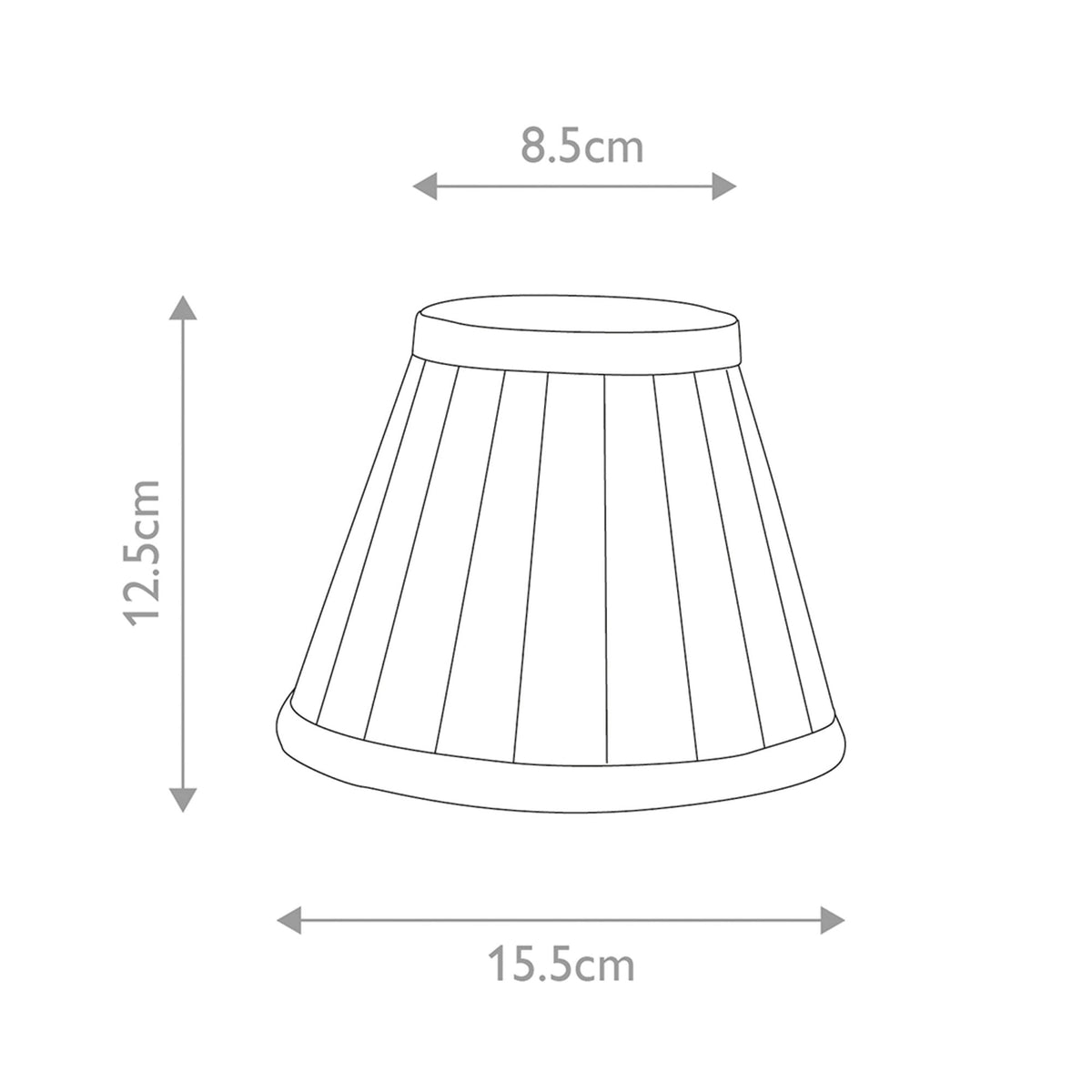 Clip Shades Pleated Black Candle Shade