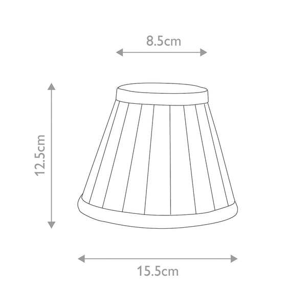 Clip Shades Pleated Black Candle Shade