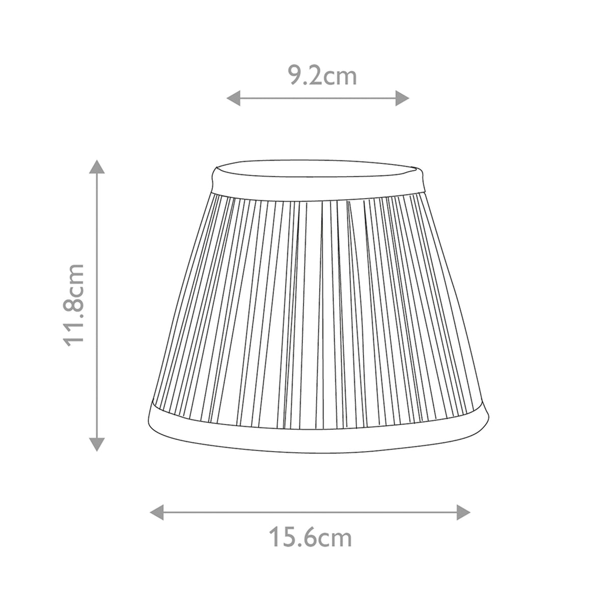 Clip Shades Pleated Grey Chiffon Candle Shade