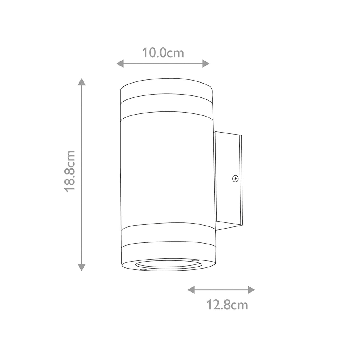 Magnus Up & Down Wall Light in Dark Grey