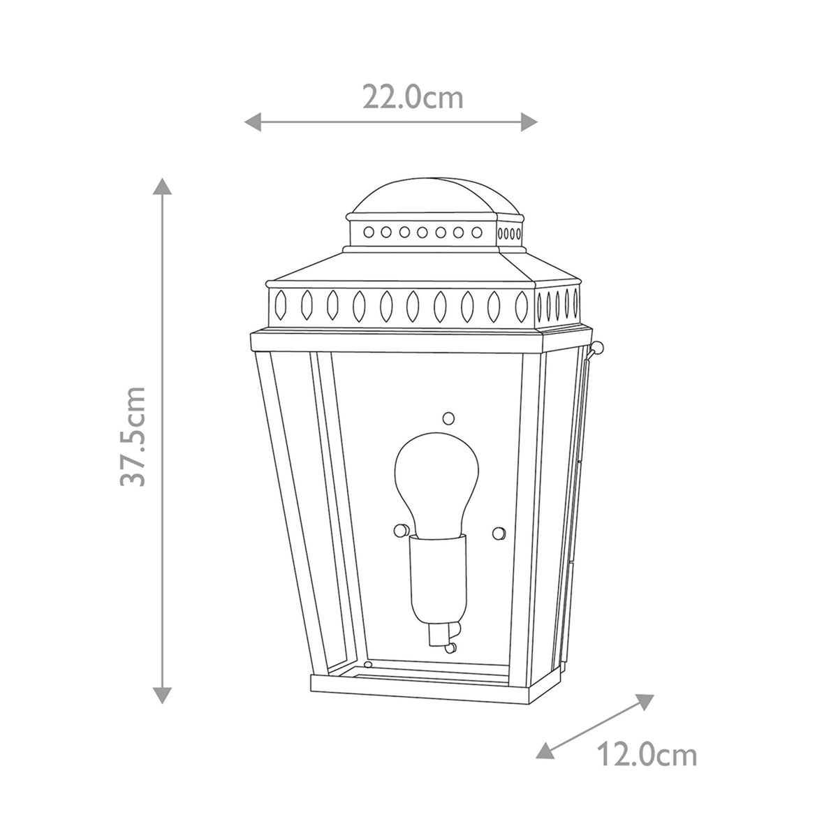 Mansion House Polished Nickel Brass Outdoor Lantern