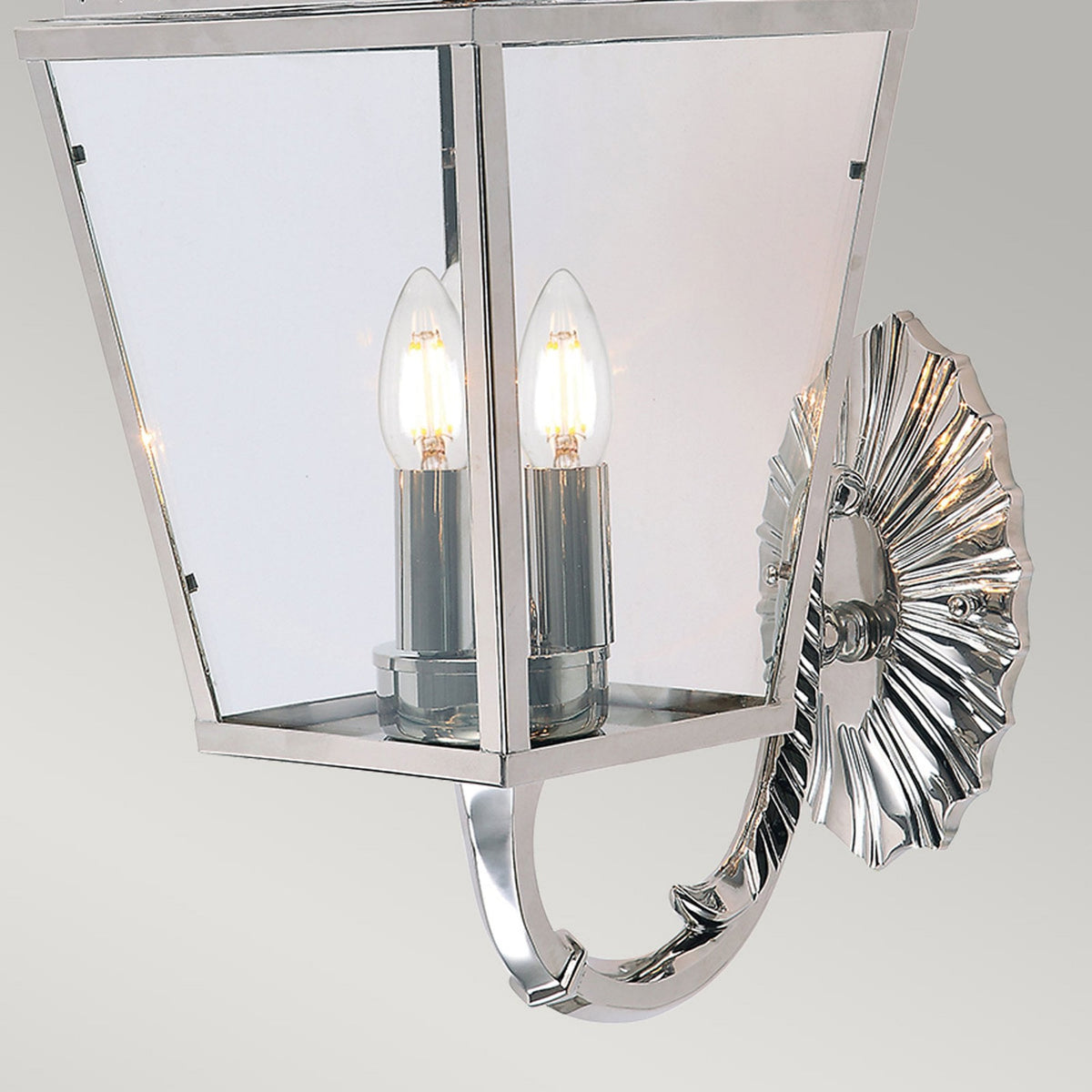Mansion House Polished Nickel Outdoor Wall Lantern