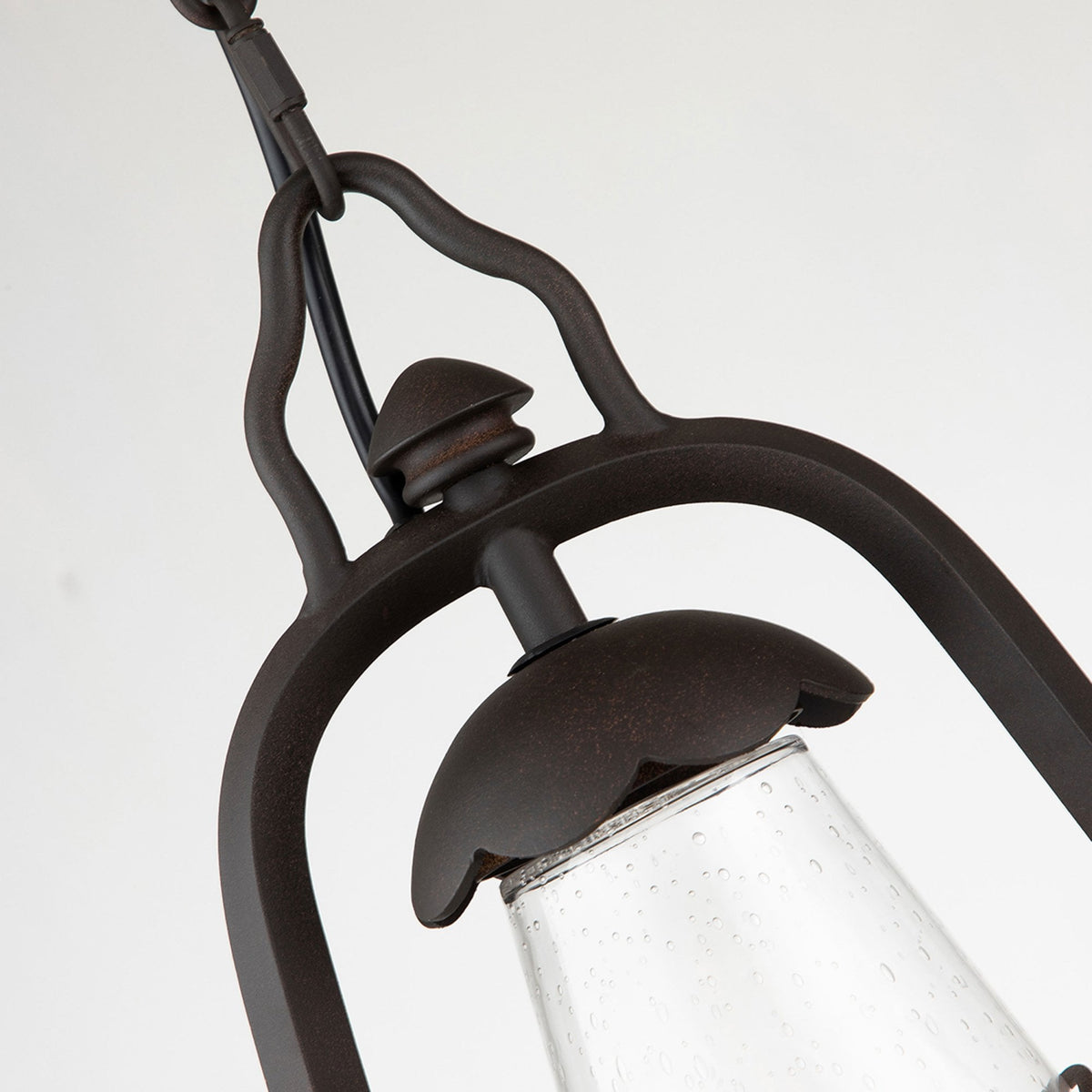 Miners Wrought Iron Chain Pendant Light