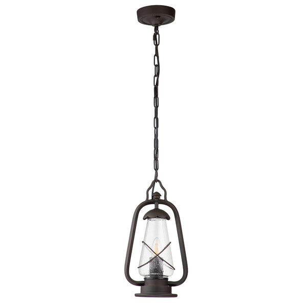 Miners Wrought Iron Chain Pendant Light