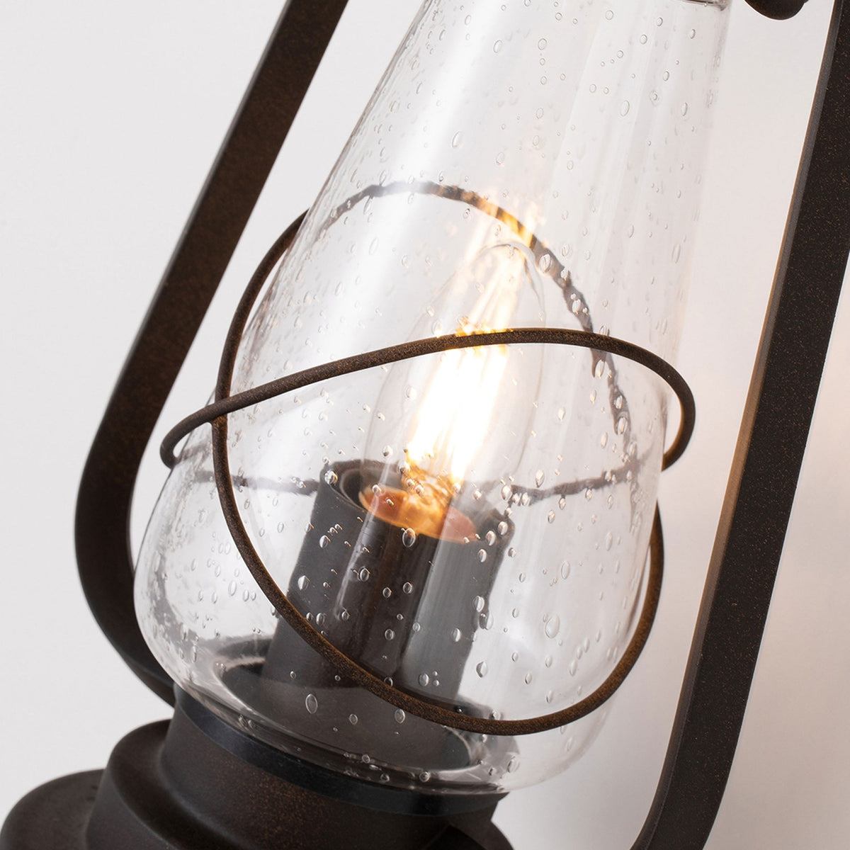 Miners Wrought Iron Outdoor Wall Light