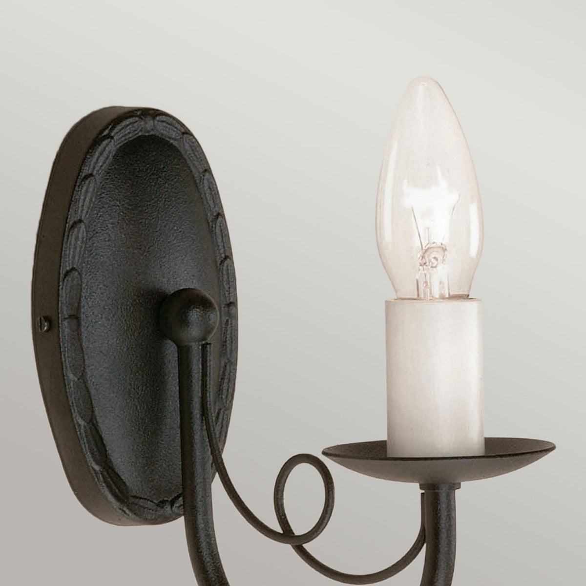 Minster Single Wall Light in Black