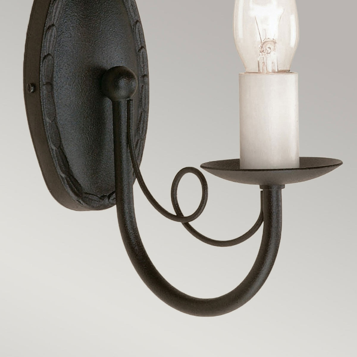 Minster Single Wall Light in Black