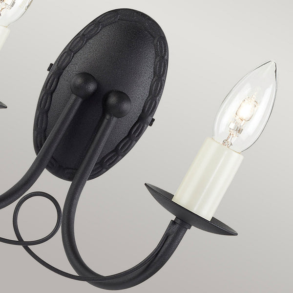 Minster Twin Wall Light in Black