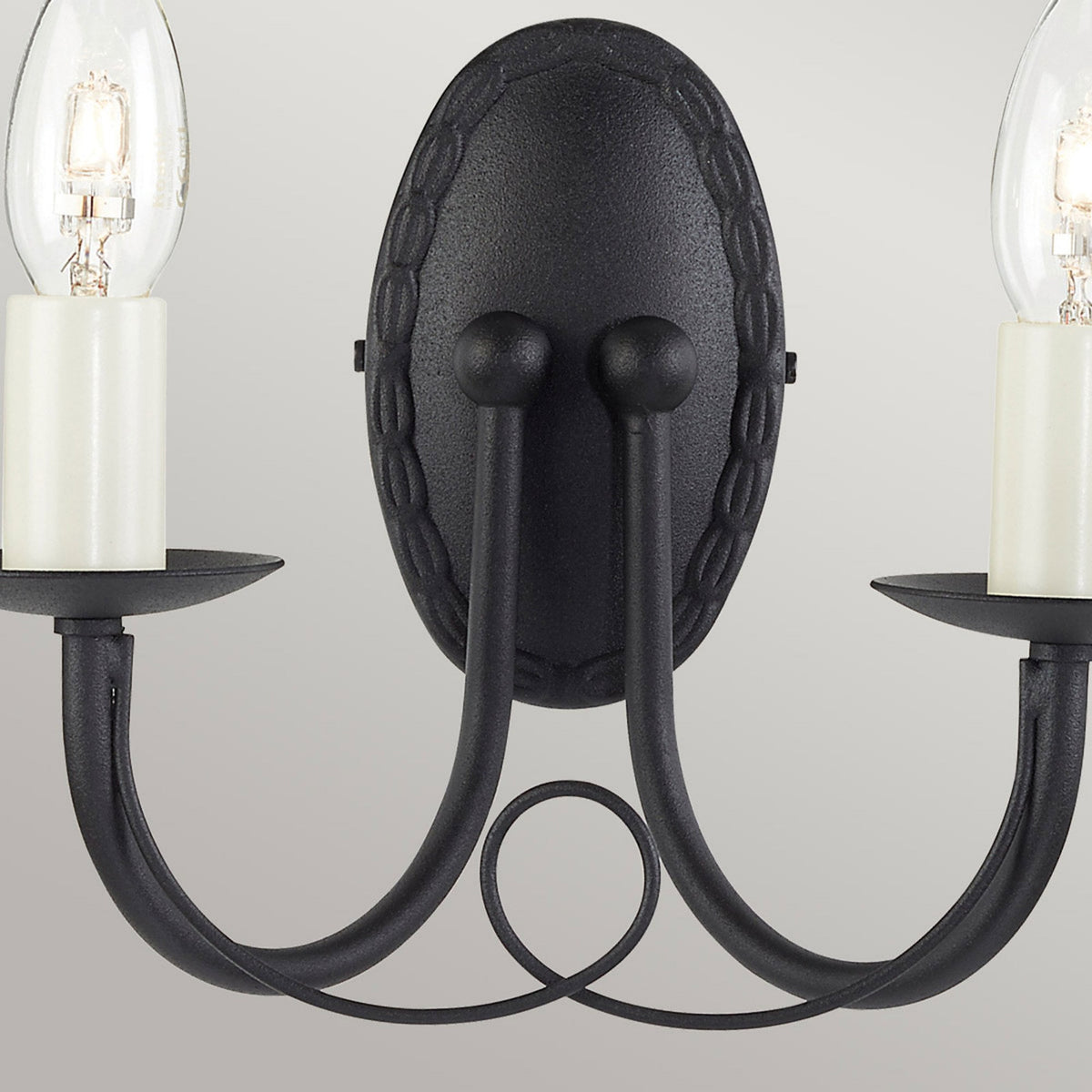 Minster Twin Wall Light in Black