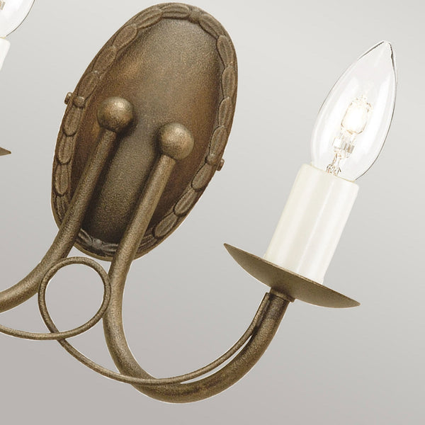 Minster Twin Wall Light in Black & Gold