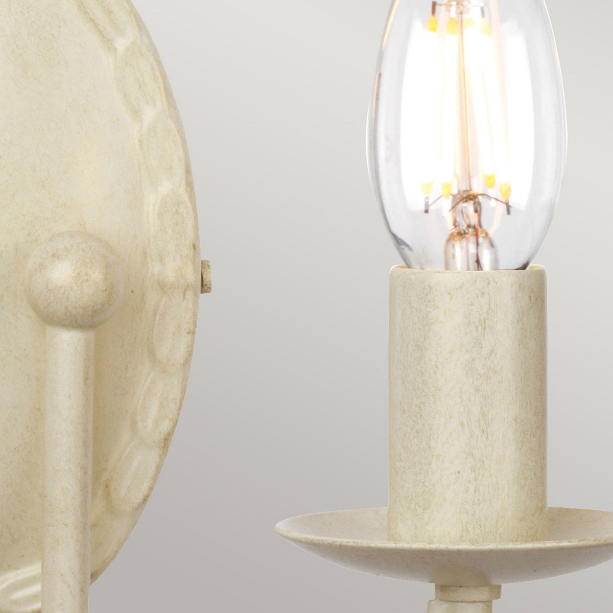 Minster Twin Wall Light in Ivory Gold