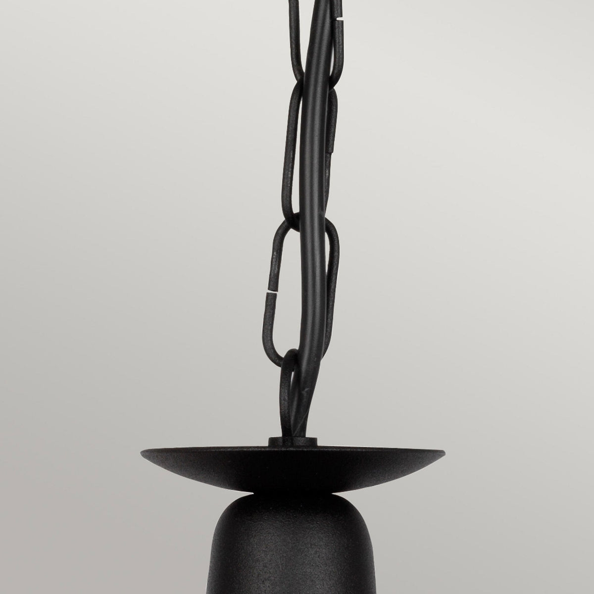 Minster Three Light Chandelier or Semi Flush in Black