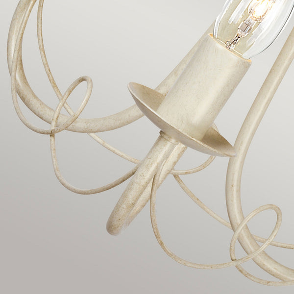 Minster Three Light Chandelier or Semi Flush in Ivory Gold