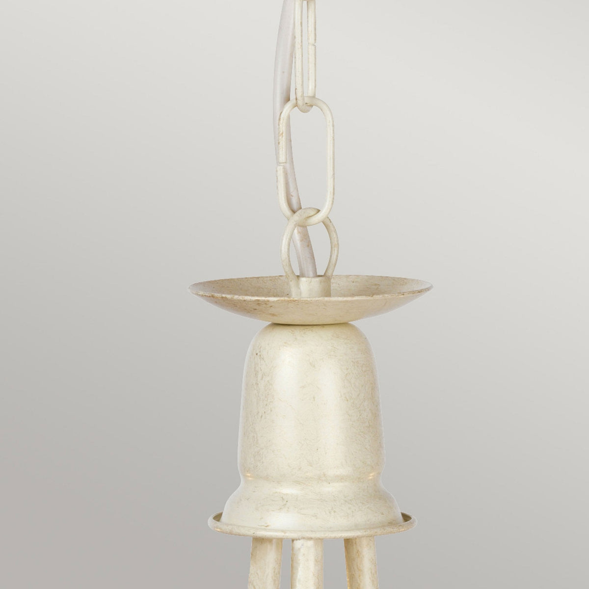 Minster Three Light Chandelier or Semi Flush in Ivory Gold