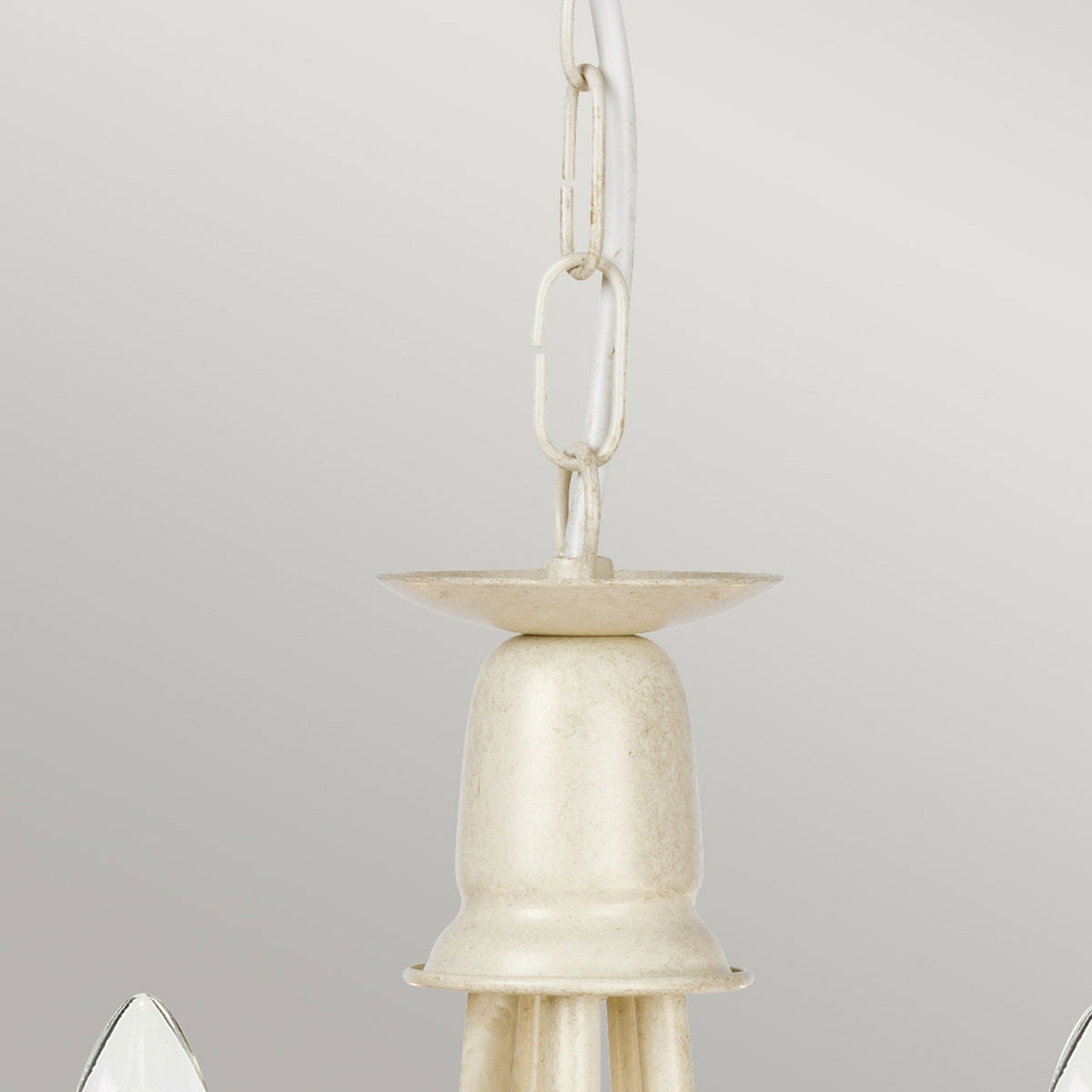 Minster Five Light Chandelier or Semi Flush in Ivory Gold