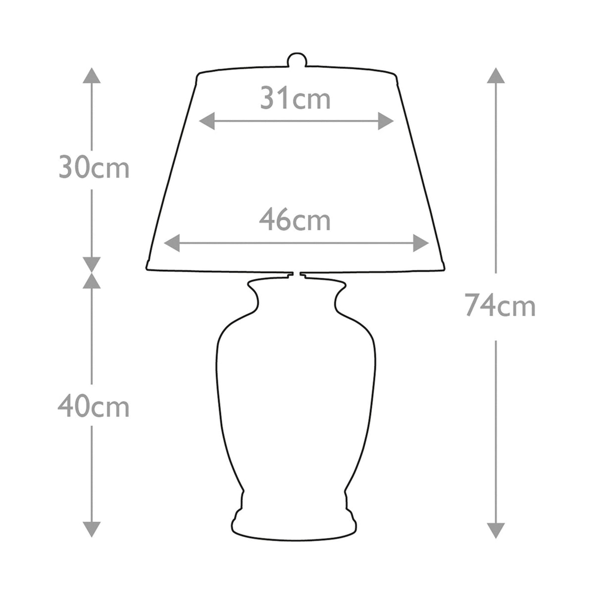 Morris Large Table Lamp with Traditional Gold Floral Pattern over a Black Glaze