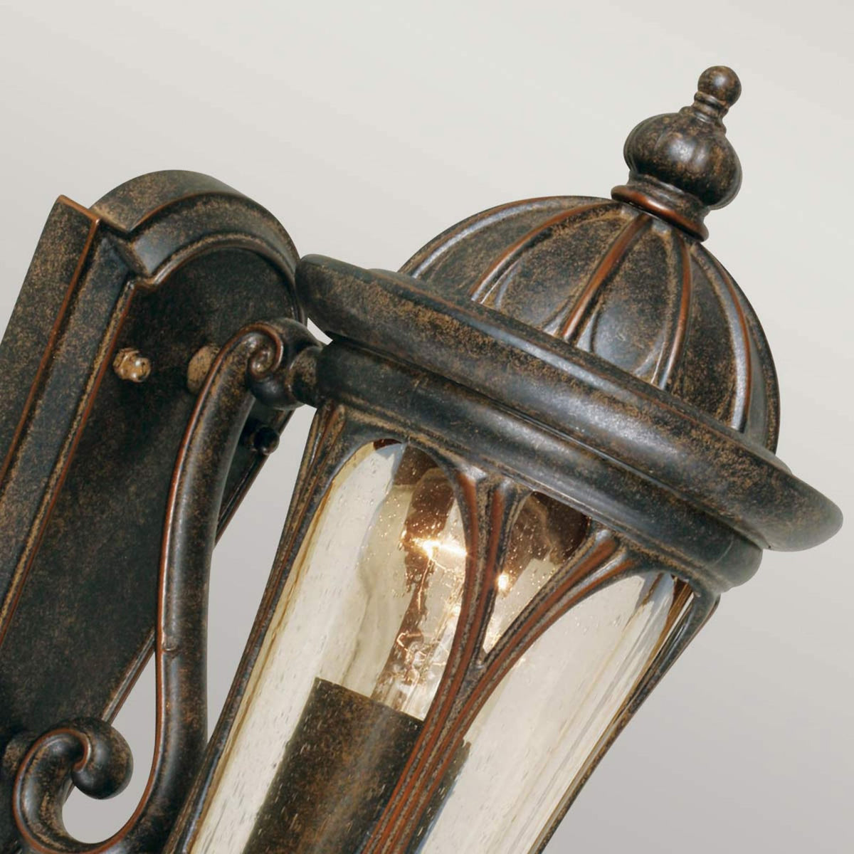 New England Small Wall Lantern in Weathered Bronze Finish
