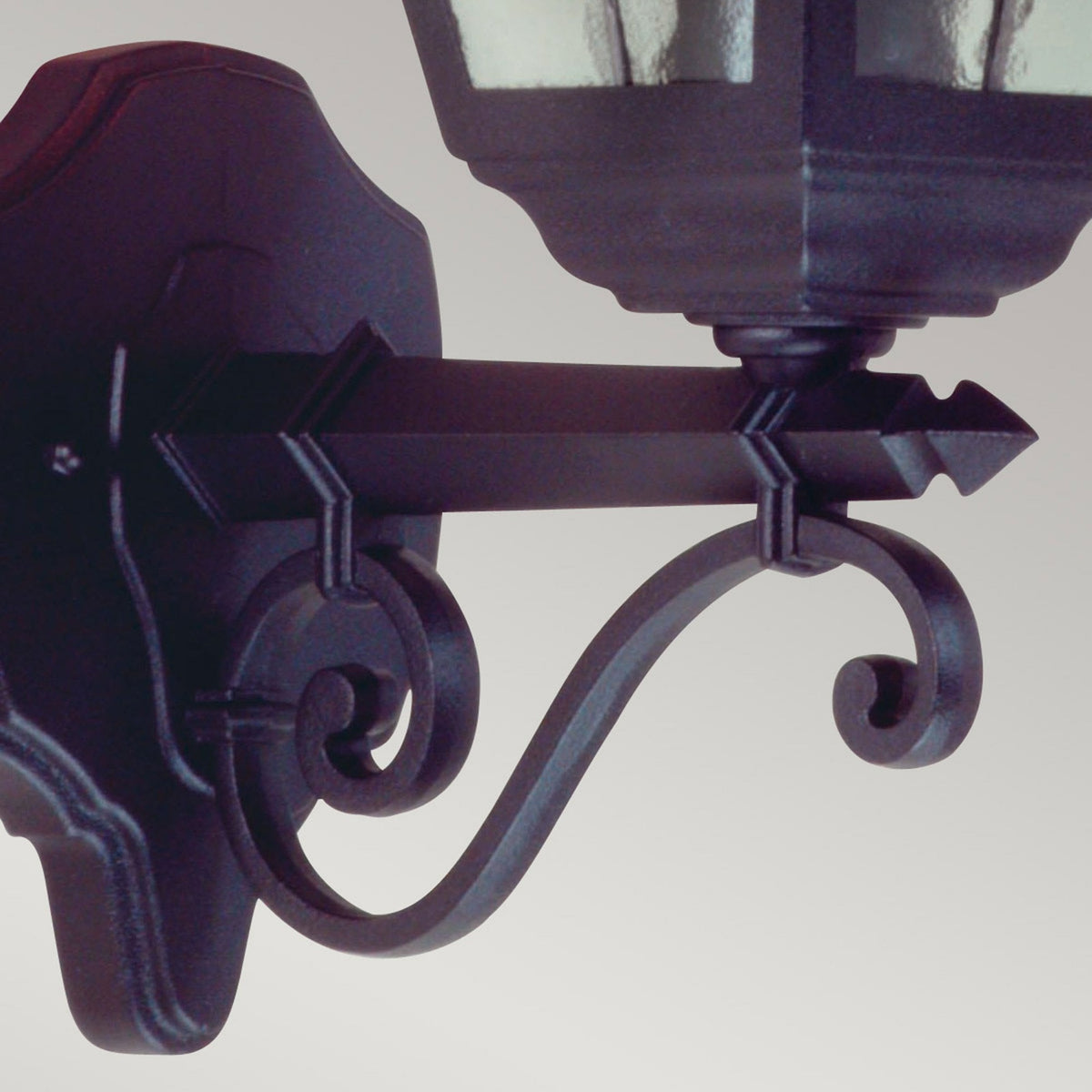 Norfolk Outdoor IP43 Up Wall Lantern in Black