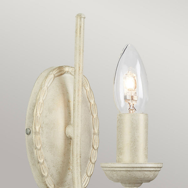 Olivia Single Wall Light in Ivory & Gold