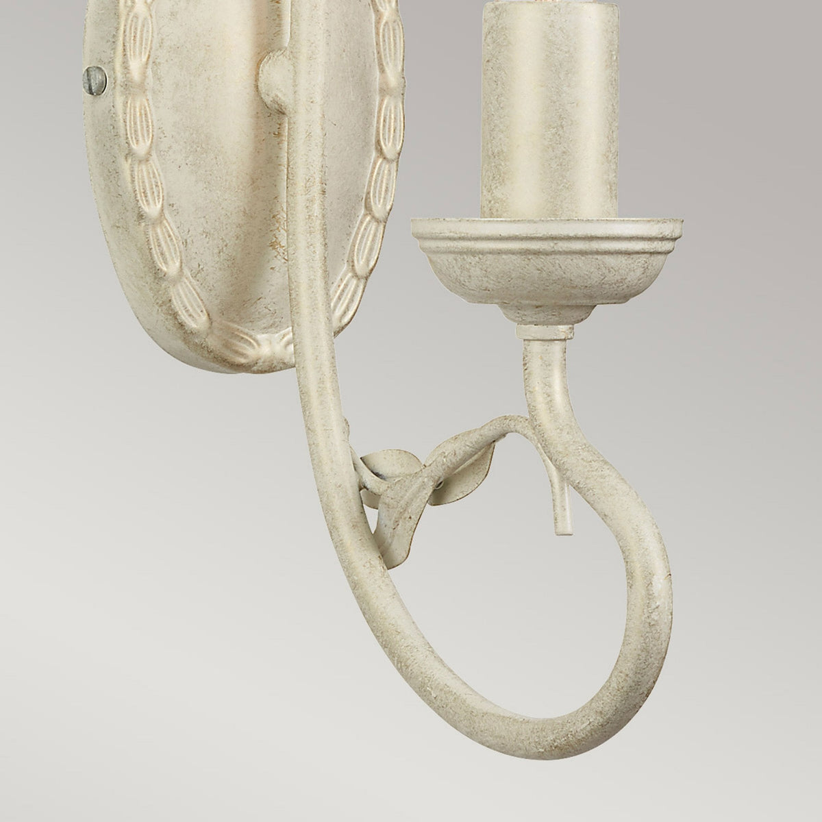 Olivia Single Wall Light in Ivory & Gold