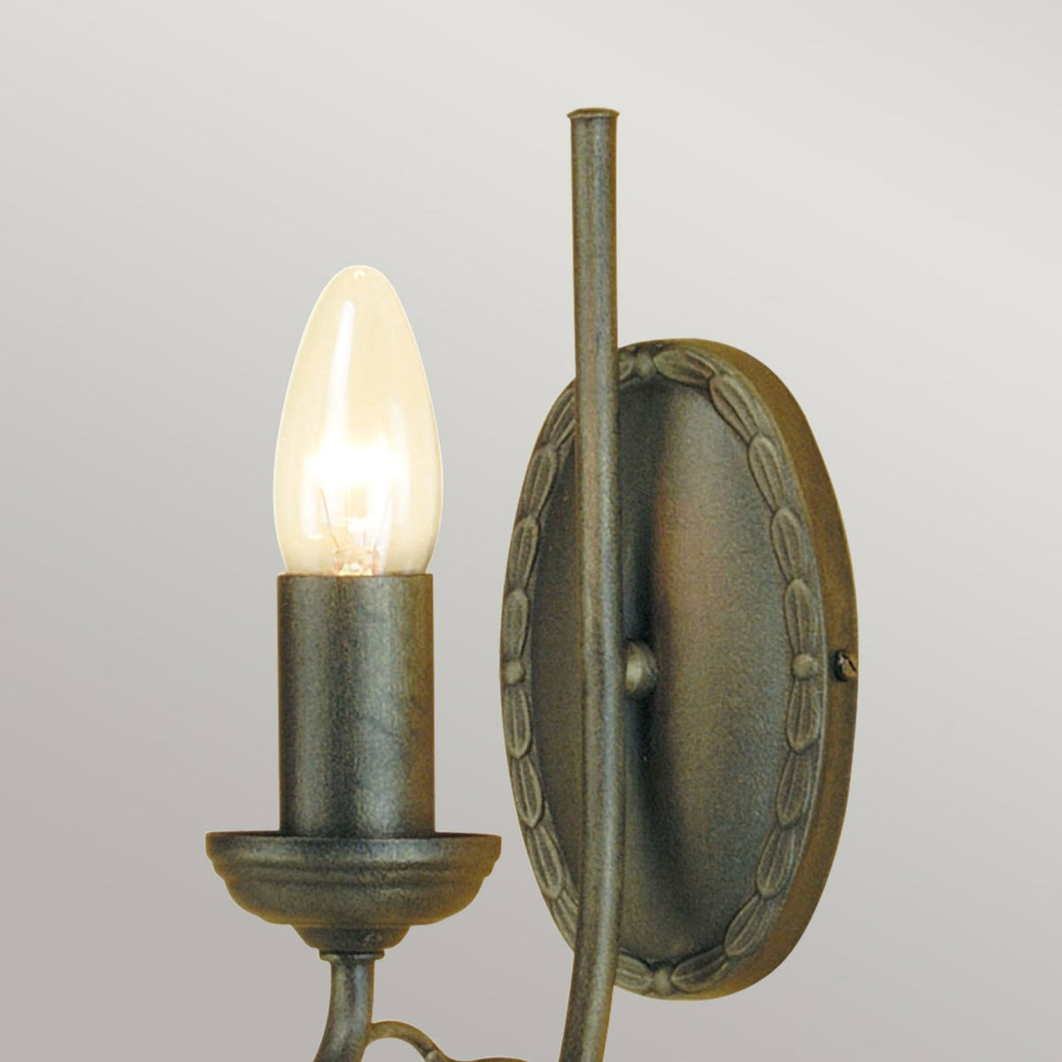 Olivia Single Wall Light in Black & Gold