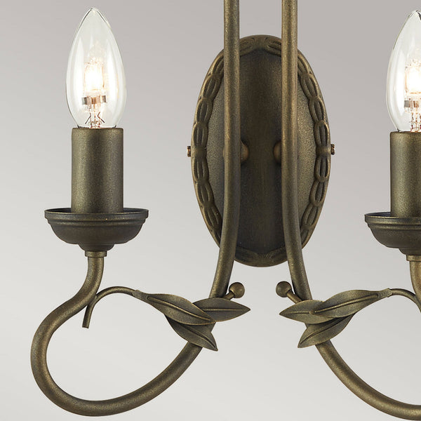 Olivia Twin Wall Light in Black & Gold