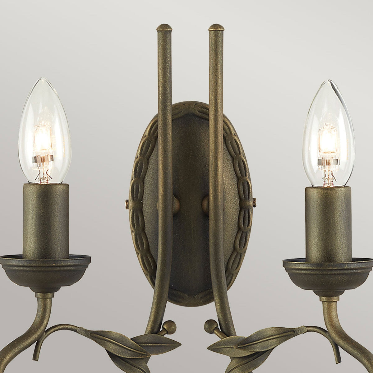Olivia Twin Wall Light in Black & Gold