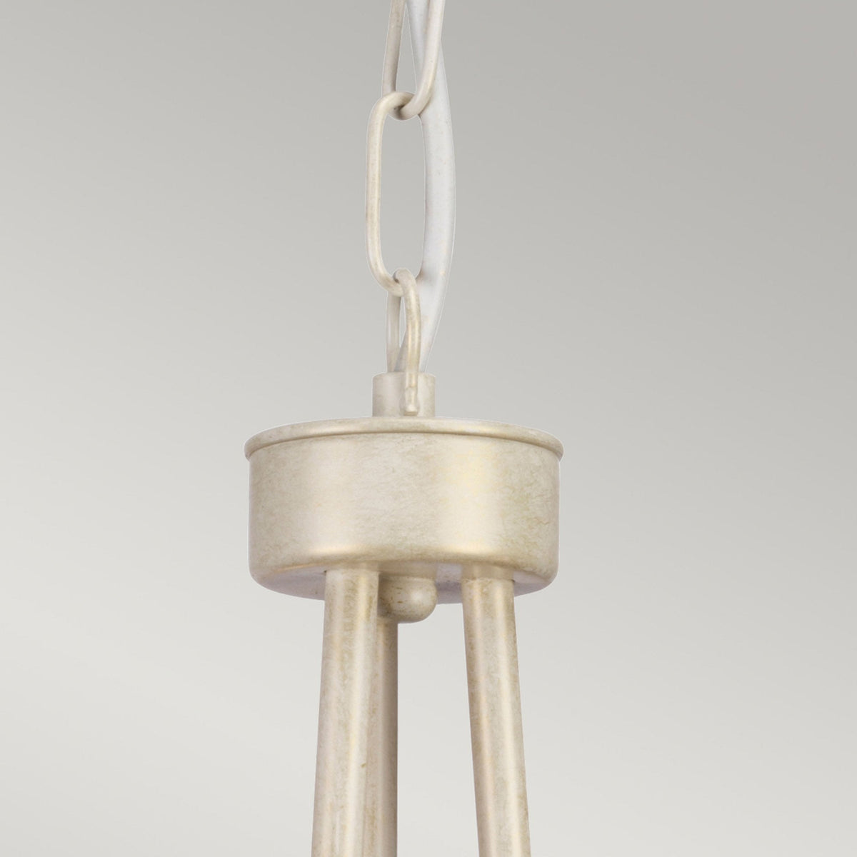 Olivia Three Light Chandelier or Semi Flush in Ivory & Gold