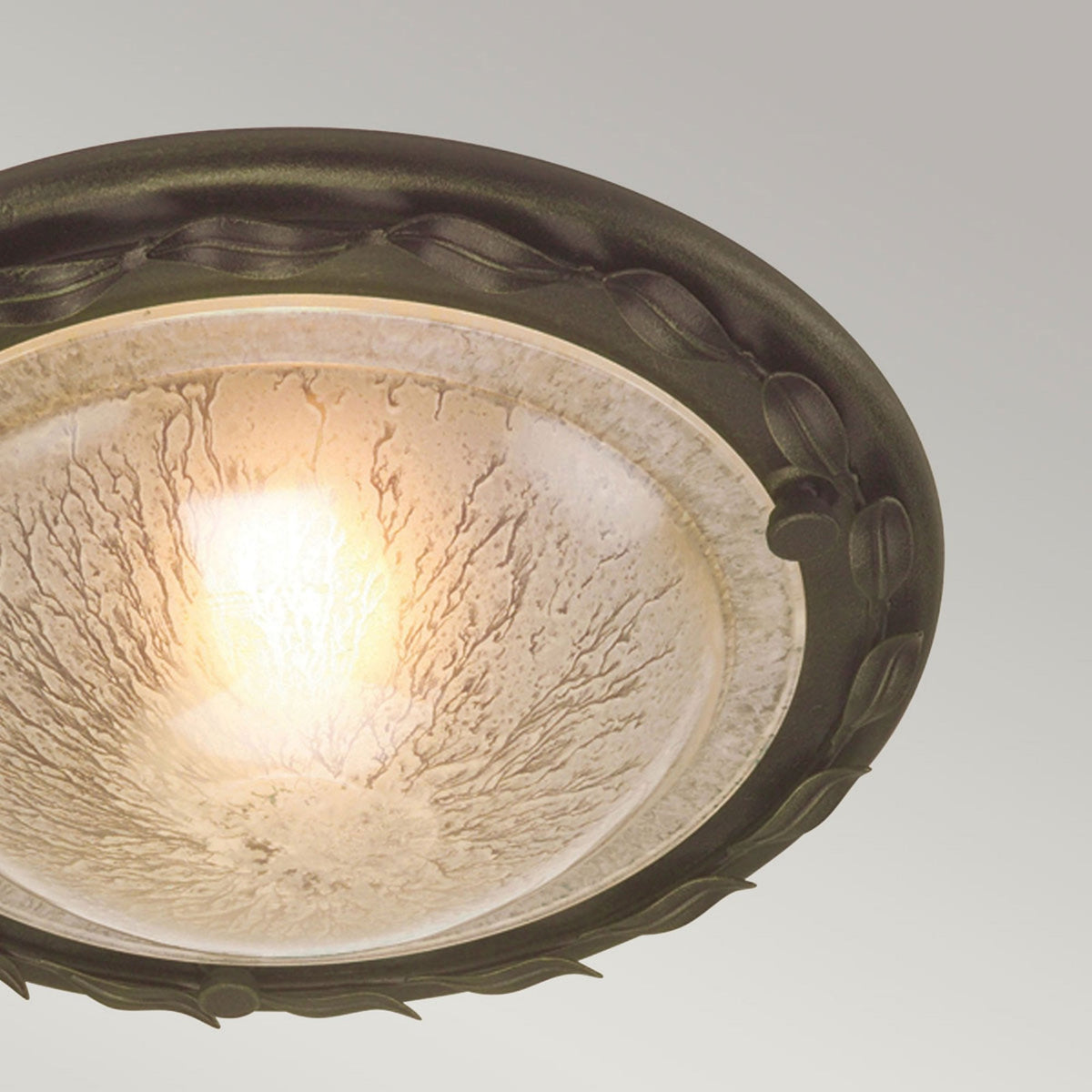 Olivia Flush Ceiling Light in Black & Gold
