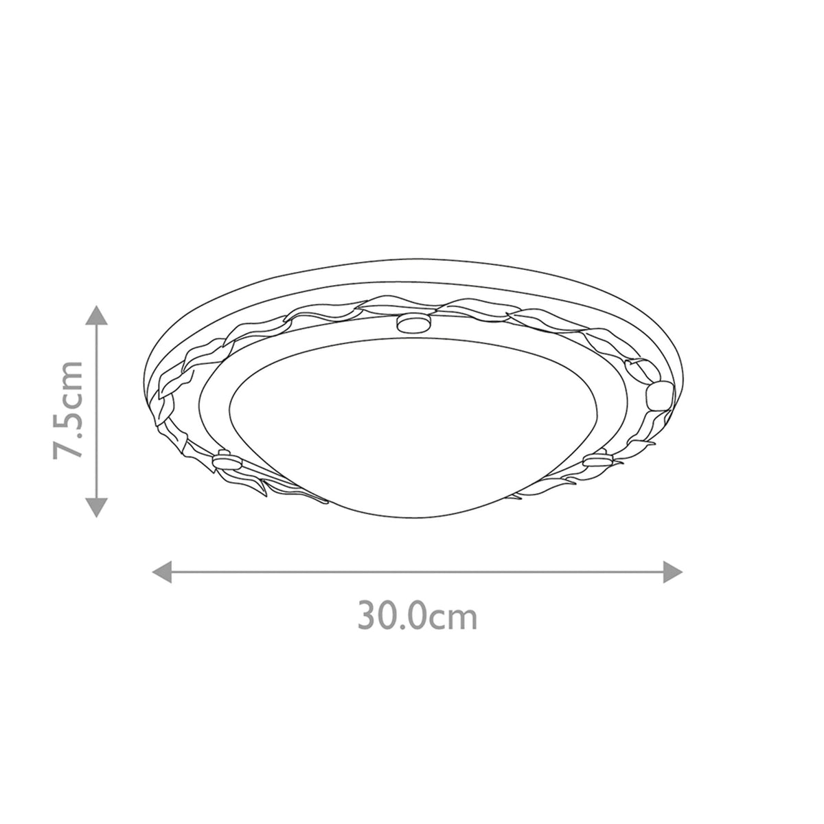 Olivia Flush Ceiling Light in Black & Gold