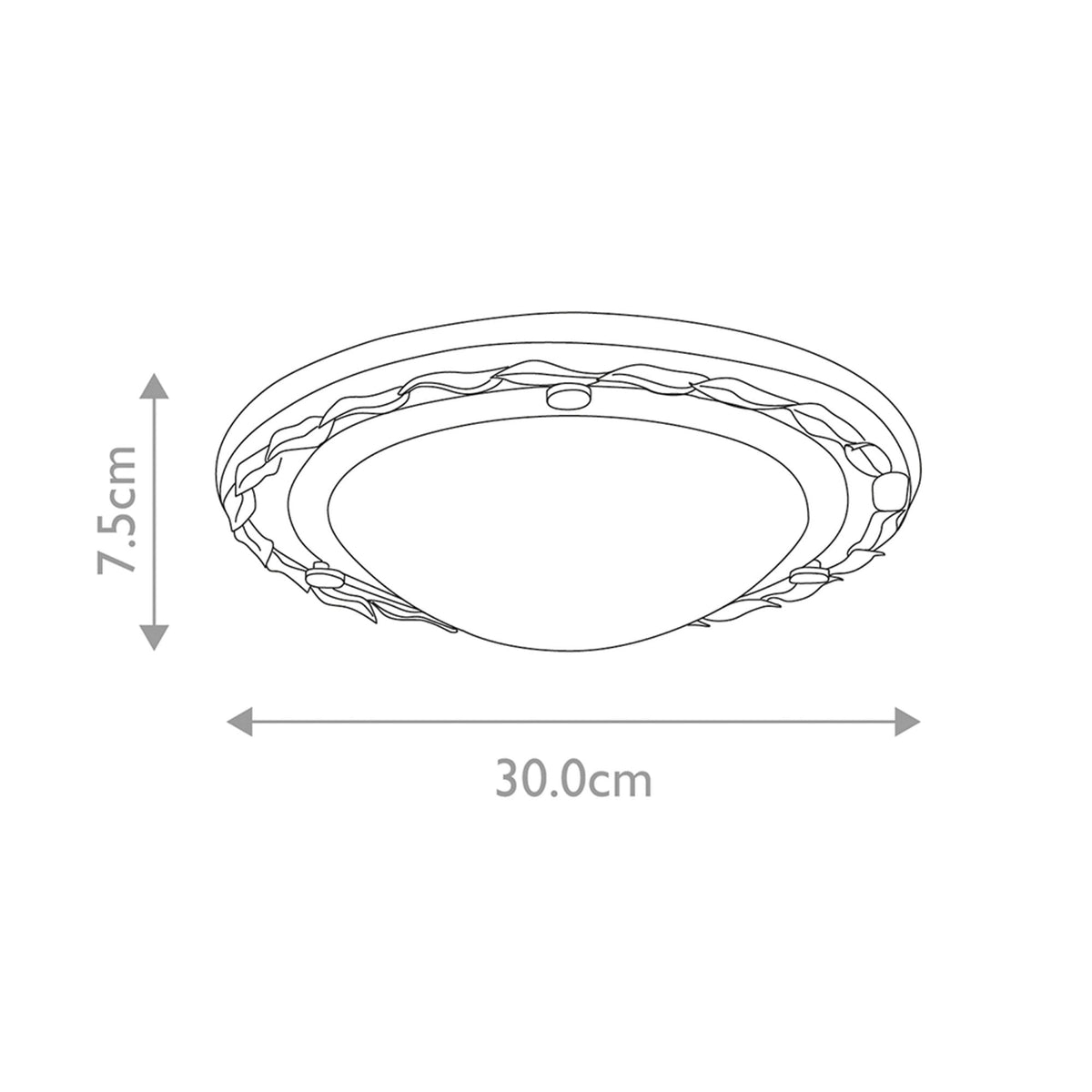 Olivia Flush Ceiling Light in Ivory & Gold