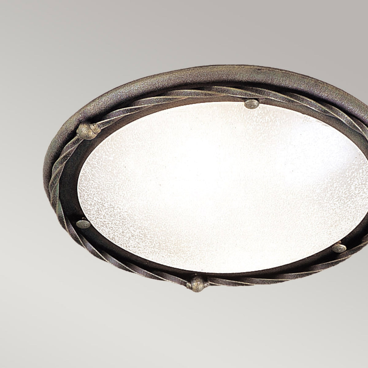 Pembroke Flush Ceiling Light in Black & Gold