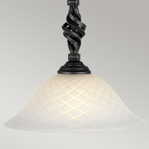 Pembroke Single Pendant or Semi Flush in Black