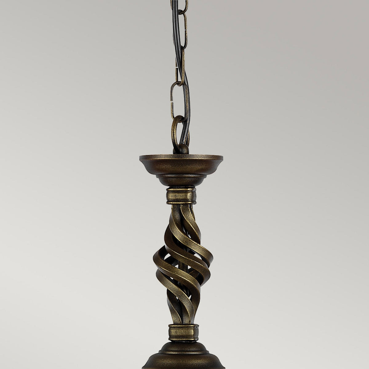 Pembroke Single Pendant or Semi Flush in Black & Gold