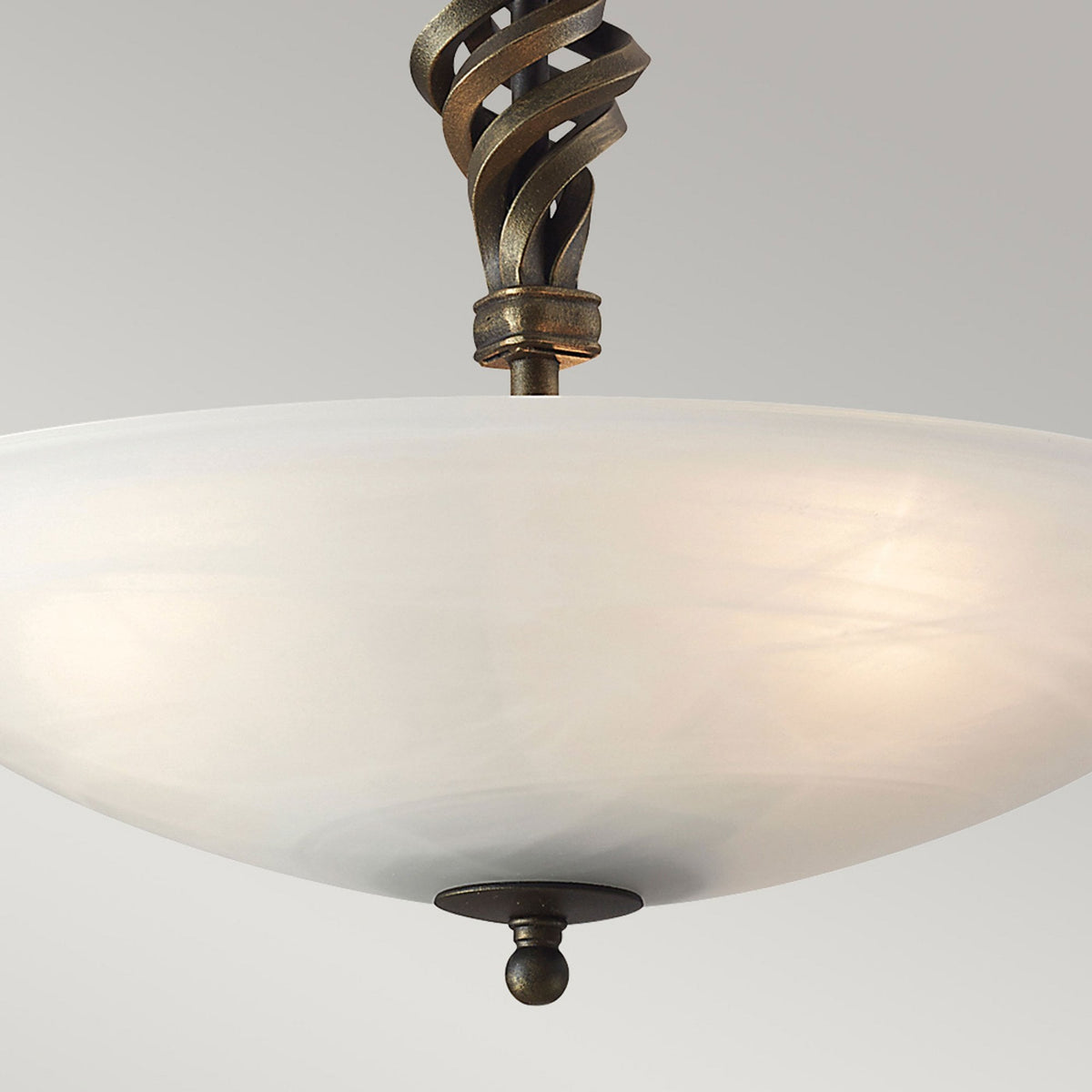 Pembroke Semi-Flush Light in Black & Gold