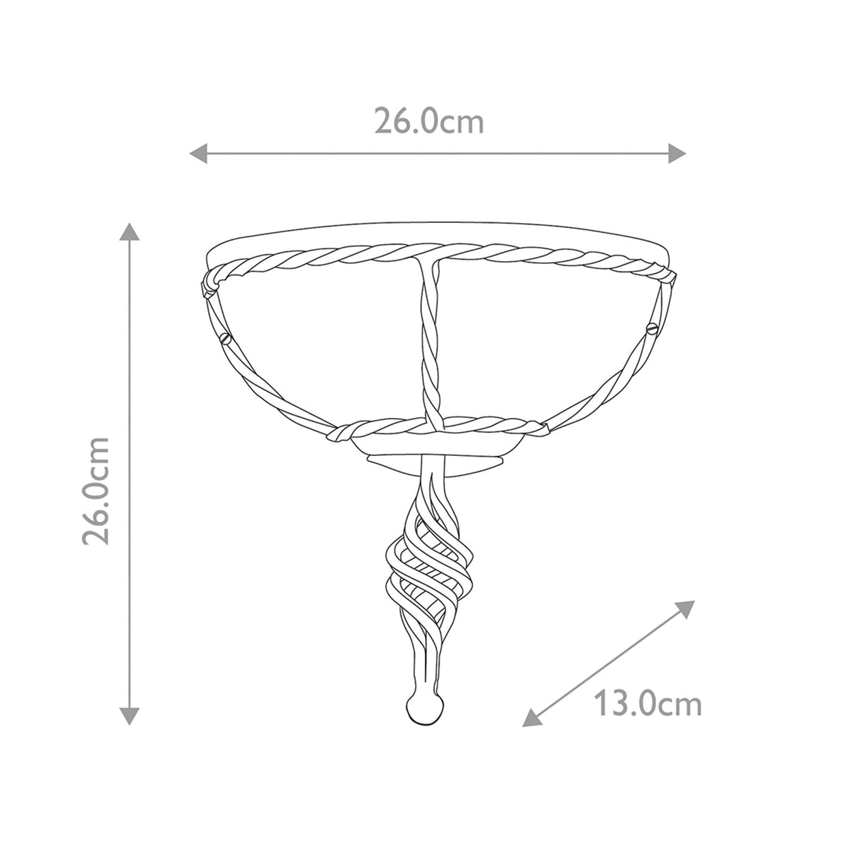 Pembroke Wall Uplighter in Black & Gold