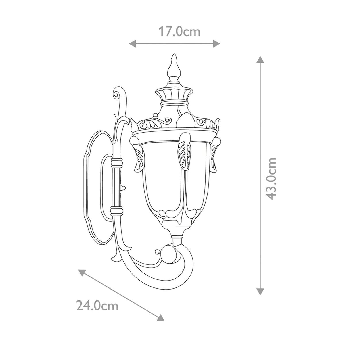 Philadelphia 1 Light Small Wall Lantern in Old Bronze