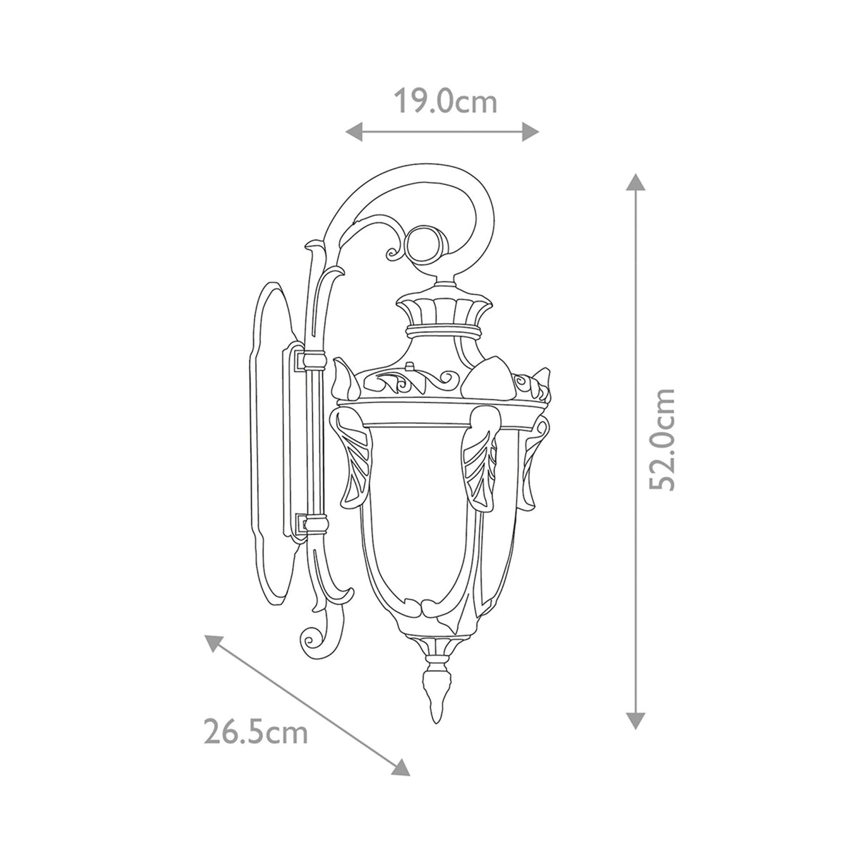 Philadelphia 1 Light Medium Down Wall Lantern in Old Bronze