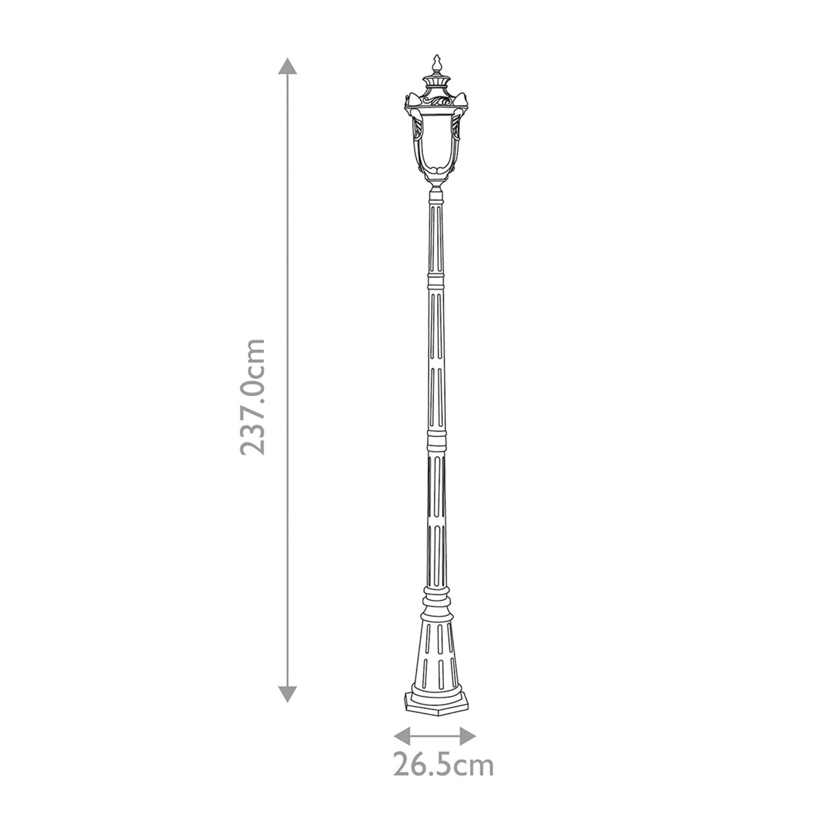 Philadelphia 3 Light Large Lamp Post in Old Bronze