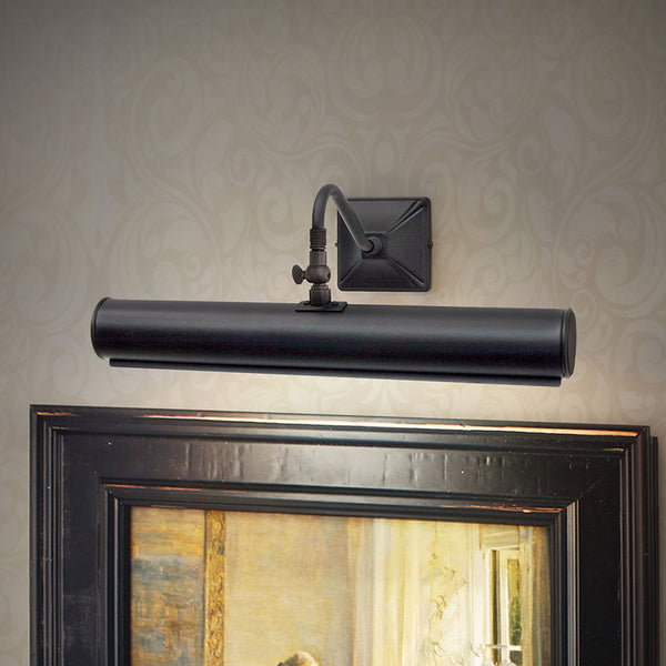 Large Iron Adjustable Picture Light in Black