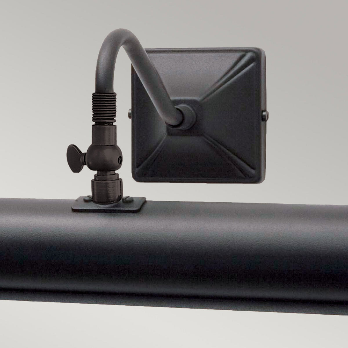 Large Iron Adjustable Picture Light in Black