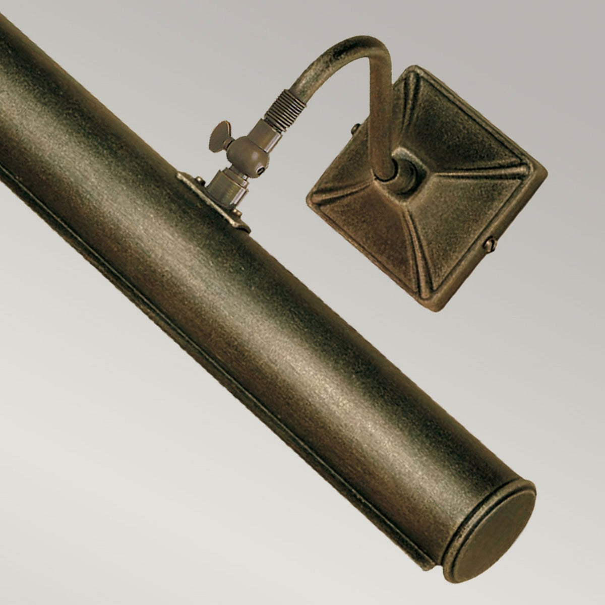Large Iron Adjustable Picture Light in Blackened Gold