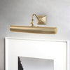 Large Iron Adjustable Picture Light in Polished Brass