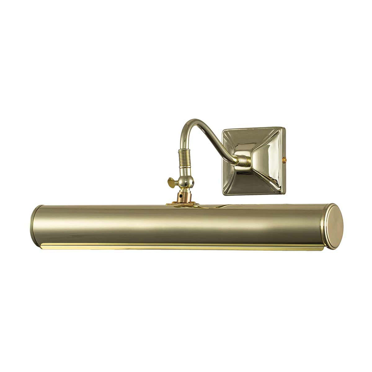 Large Iron Adjustable Picture Light in Polished Brass