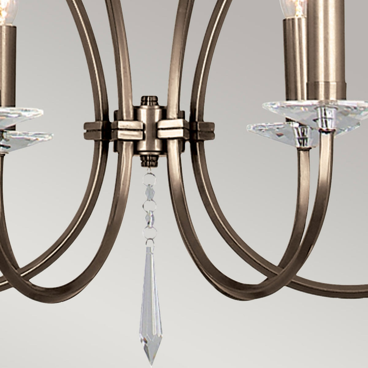 Pimlico Six Arm Dark Bronze Chandelier