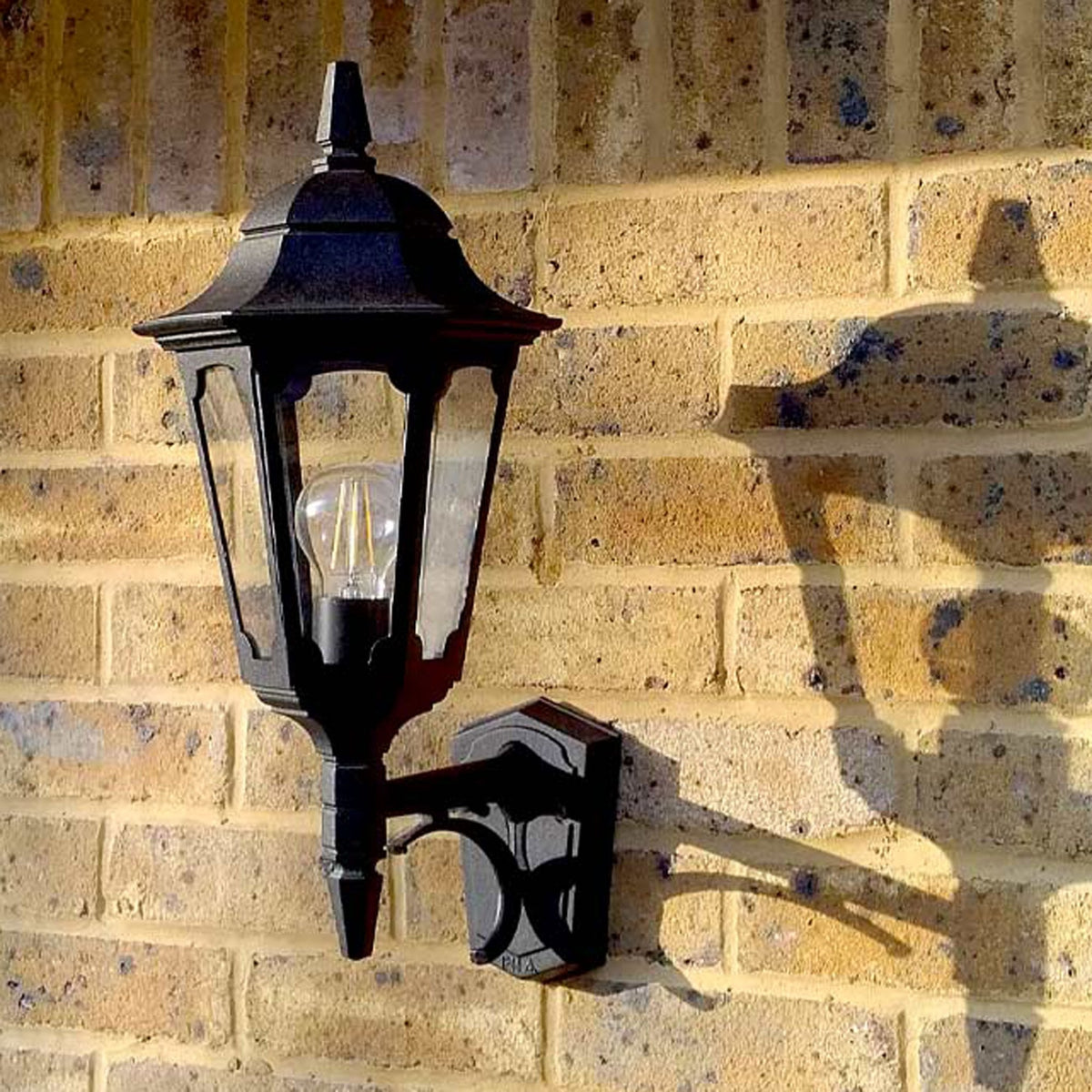 Parish 1 Light Up Wall Lantern in Black