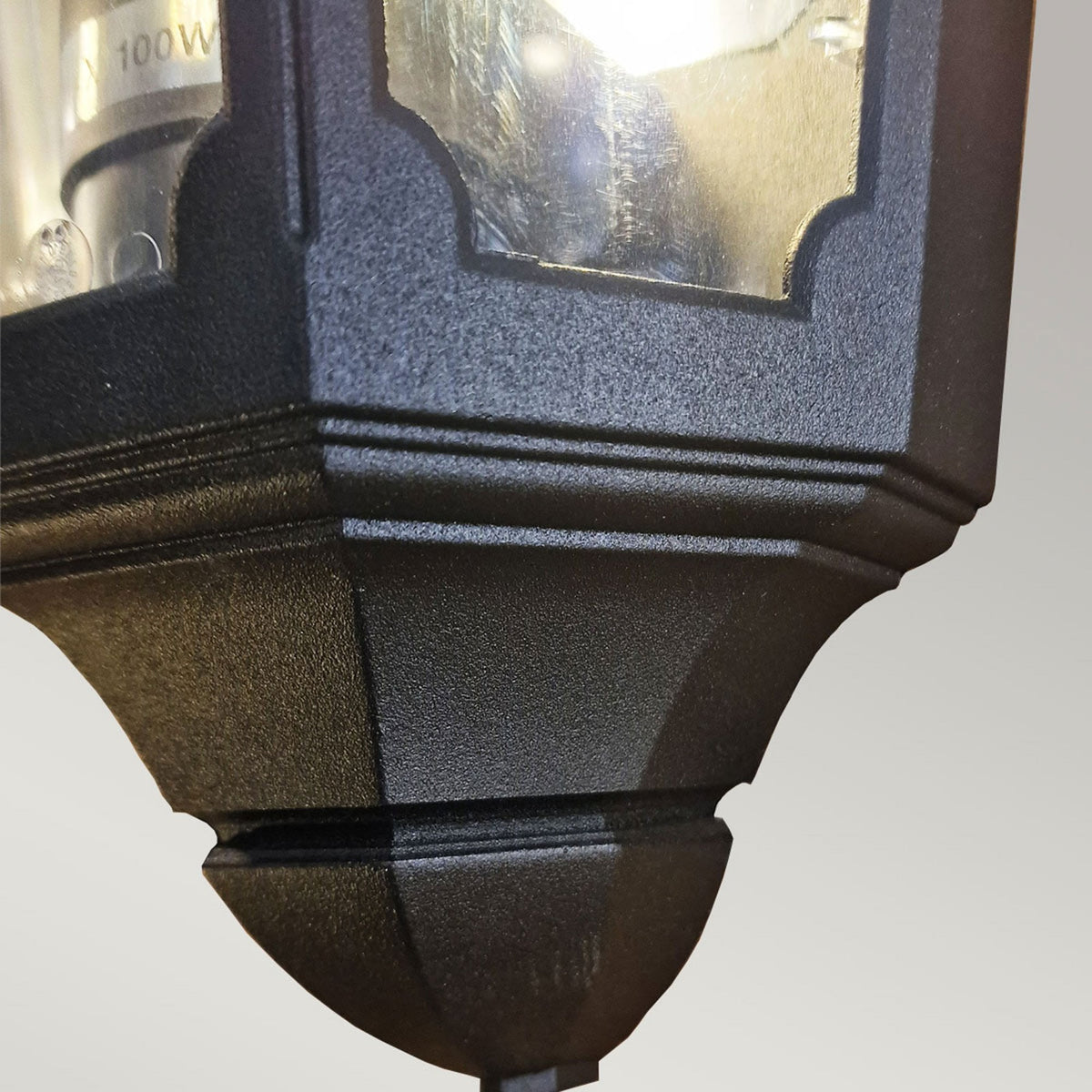 Parish 1 Light Half Lantern in Black